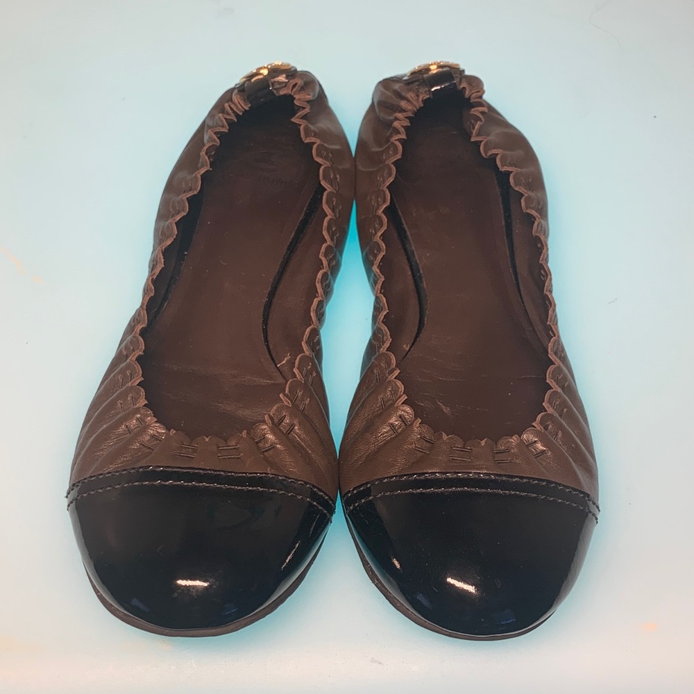 Brown and Black Women's Ballet Flats